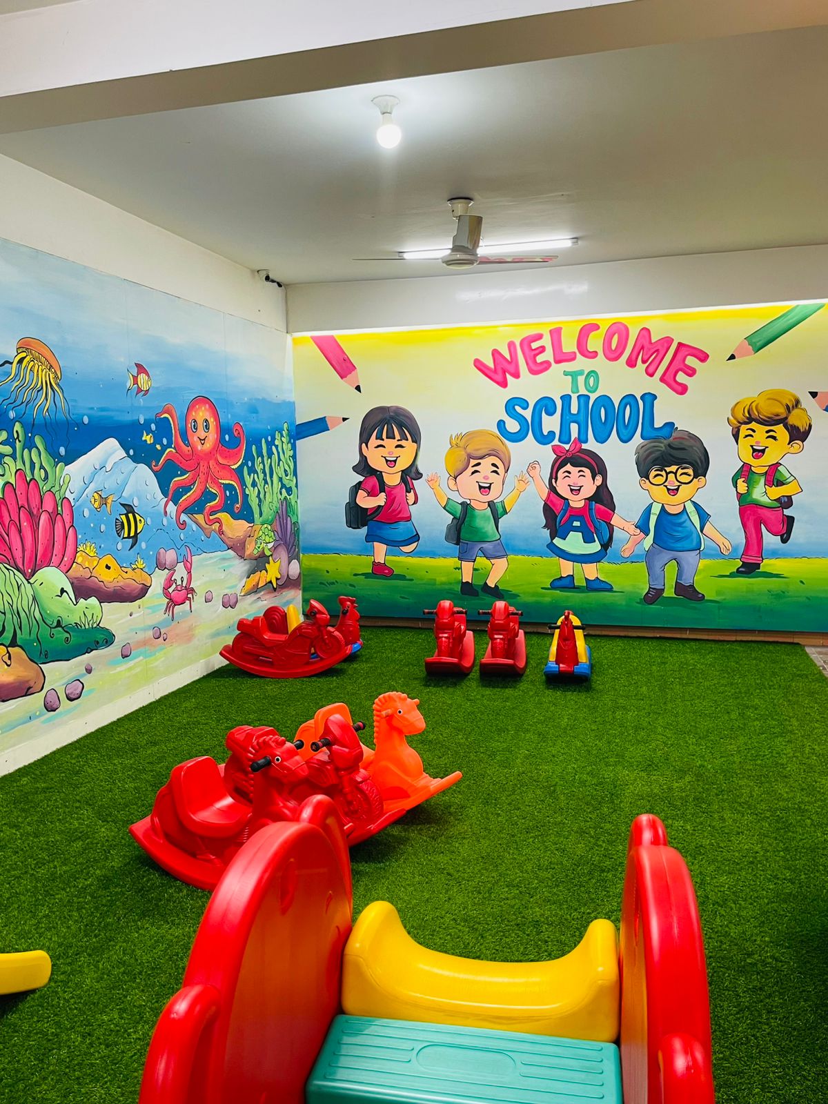 Colorful welcome school play area for young learners in the Uttara section